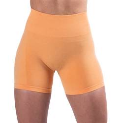 Scrunch Butt Shorts Radlerhose Damen Kurze Sporthose Leggings High Waist Yoga Sport Shorts Sommer Blickdicht Laufhose Push Up Booty Nahtlos Bauchweg Hotpants Nahtlose Leggins für Gym, (Orange, L) von GZYshoyao