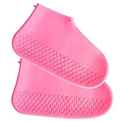 Unisex Wasserdichte Silikon Überschuhe ein Paar | Schuhüberzieher Wasserdicht Silikon | Wasserdichtes Rutschfestes Wiederverwendbare für Regenschuhe Überzieher Schneetag, Schlammige (Pink, One Size) von GZYshoyao