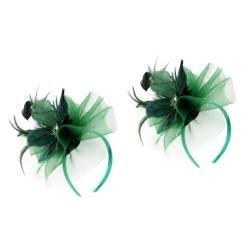 2 Stück Zarte Kostüm Hochzeit Mode Gatsby S Klarer Kopf Tee Kopfschmuck Clips Stirnband Kreative Gaze Verschluss Zubehör Hüte Clip Blume Fascinator Netz Damen Haar Elegant von GaRcan