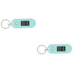 2 Stück elektronische Schlüsselanhänger-Uhr, Mini-Dekor, Kunststoff-Armbänder, Kreis-Halskette, Rucksack-Schlüsselanhänger, digitale Schlüsselanhänger-Uhr, Zenmoodmall Schlüsselanhänger, Lichtleuchte von GaRcan