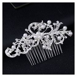 Braut Haarkamm Hochzeitskleid Haarschmuck Clip Haarnadeln für Frauen Braut Kopfschmuck Ornamente Prinzessin (6) von GaRcan