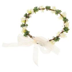 Brautschleier Brautkopfschmuck für Hochzeit Frau Stirnband Künstliche Blumenblumenkronen für Frauen Blumenkopfschmuck Künstliche Blume Haarring Haar von GaRcan