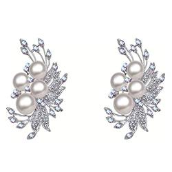 Elegante Perlen-Anstecknadeln, luxuriöse Kragennadel für Frauen, Kragenclips, handgefertigte Schalnadel, Schmuck, Brustnadeln, Anstecknadel von GaRcan