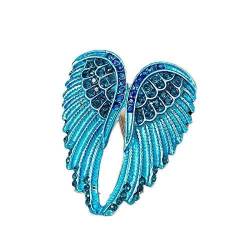 Frauen Brosche Pin Blaue Engelsflügel Schmuck Broschen Für Frauen Corsage Anzug Pin Mode-accessoires Exquisite Broches von GaRcan