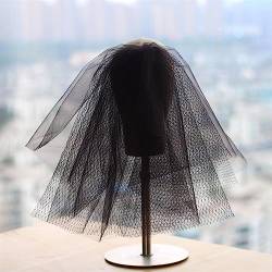 Handgefertigter Metall-Haarkamm, mehrschichtig, flauschig, Braut-Kopfschmuck, Hochzeits-Foto-Kopfschmuck (E 50 cm) von GaRcan