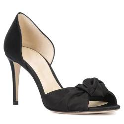 GaZjU High Heels Womens Sandals Open Toe Summer Evening Wedding Shoes-Black||45 von GaZjU