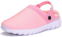 Gaatpot Damen Winter Freizeit Haus Pantoffeln Herren Winterschuhe Clogs Hausschuhe Sports Outdoor Plüsch Warm Gefütterte Slippers Pink 36 EU von Gaatpot