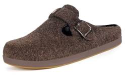 Gaatpot Hausschuhe Herren Pantoffeln Damen Filzclog Winter Filz Slipper,Braun A,EU36 von Gaatpot