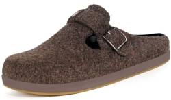 Gaatpot Hausschuhe Herren Pantoffeln Damen Filzclog Winter Filz Slipper,Braun A,EU37 von Gaatpot