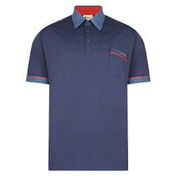 Gabicci Herren Poloshirt aus Jersey, Kontrastkragen und Bündchen (G00X62) Gr. L, navy von Gabicci