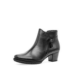 Gabor Damen Ankle Boots, Frauen Stiefeletten,Komfortable Mehrweite (H),knöchelhoch,reißverschluss,stiefel,schwarz (Micro),37.5 EU / 4.5 UK von Gabor