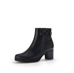 Gabor Damen Ankle Boots, Frauen Stiefeletten,Moderate Mehrweite (G),bootee,booties,halbstiefel,kurzstiefel,schwarz (Mel./uni),37.5 EU / 4.5 UK von Gabor