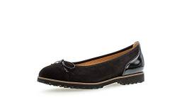 Gabor Damen Ballerinas, Frauen Klassische Ballerinas, geschäftlich Flats sommerschuh elegant Schleife Freizeit Lady,schwarz (Cognac),42.5 EU / 8.5 UK von Gabor