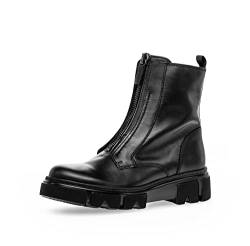 Gabor Damen Biker Boots, Frauen Stiefeletten,Wechselfußbett,Best Fitting,gefüttert,stiefel,bootee,booties,schwarz(altsilber),37.5 EU / 4.5 UK von Gabor