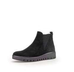 Gabor Damen Chelsea Boots, Frauen Stiefeletten,Komfortable Mehrweite (H),kurzstiefel,uebergangsschuhe,schwarz (Mel.),38.5 EU / 5.5 UK von Gabor