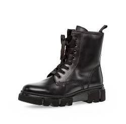 Gabor Damen Combat Boots, Frauen Stiefeletten,Wechselfußbett,Best Fitting,Lammfell,winterstiefel,winterschuhe,gefüttert,schwarz,39 EU / 6 UK von Gabor