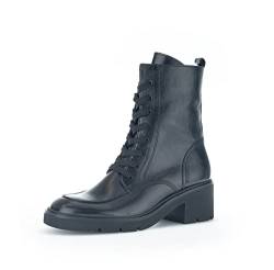 Gabor Damen Combat Boots, Frauen Stiefeletten,Wechselfußbett,Best Fitting,schnürstiefel,stiefel,booties,schwarz (uni),40 EU / 6.5 UK von Gabor