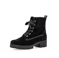 Gabor Damen Combat Boots, Frauen Stiefeletten,Wechselfußbett,Best Fitting,schnürstiefel,winterstiefel,warm,gefüttert,schwarz,38 EU / 5 UK von Gabor