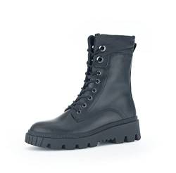 Gabor Damen Combat Boots, Frauen Stiefeletten,Wechselfußbett,Best Fitting,schnürstiefel,winterstiefel,warm,schwarz(altsilber),41 EU / 7.5 UK von Gabor