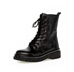 Gabor Damen Combat Boots, Frauen Stiefeletten,Wechselfußbett,Best Fitting,schnürstiefel,winterstiefel,warm,schwarz (schwarz),37 EU / 4 UK von Gabor