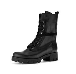 Gabor Damen Combat Boots, Frauen Stiefeletten,Wechselfußbett,Best Fitting,stiefel,bootee,booties,halbstiefel,kurzstiefel,schwarz,40 EU / 6.5 UK von Gabor