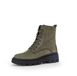 Gabor Damen Combat Boots, Frauen Stiefeletten,Wechselfußbett,Best Fitting,winterstiefel,winterschuhe,gefüttert,oliv (schwarz),40.5 EU / 7 UK von Gabor