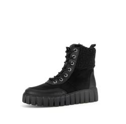 Gabor Damen Combat Boots, Frauen Stiefeletten,Wechselfußbett,Moderate Mehrweite (G),kurzstiefel,schwarz (Micro),38 EU / 5 UK von Gabor