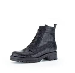 Gabor Damen Combat Boots, Frauen Stiefeletten,Wechselfußbett,Moderate Mehrweite (G),uebergangsschuhe,schwarz (Micro),38.5 EU / 5.5 UK von Gabor