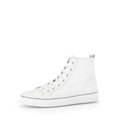 Gabor Damen High-Top Sneaker, Frauen Halbschuhe,Sportschuhe,Freizeitschuhe,Turnschuhe,Laufschuhe,schnürschuhe,mid Cut,Weiss (Ice),37 EU / 4 UK von Gabor