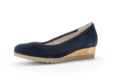 Gabor Damen Keilpumps, Frauen Absatzschuhe,Moderate Mehrweite (G),Wedge-Heel,klassisch,elegant,bequem,Office,Dark-Blue (Kork),37.5 EU / 4.5 UK von Gabor