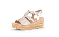 Gabor Damen Keilsandalen, Frauen Sandalen,Best Fitting,Strandschuhe,Keilsandaletten,Keilabsatz,Wedge-Heel,hoch,Puder/Desert,38 EU / 5 UK von Gabor