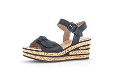 Gabor Damen Keilsandalen, Frauen Sandalen,Best Fitting,hoch,sommerschuhe,freizeitschuhe,offene schuhe,strandschuhe,schwarz,38.5 EU / 5.5 UK von Gabor