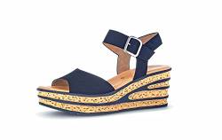 Gabor Damen Keilsandalen, Frauen Sandalen,Best Fitting,offene schuhe,strandschuhe,keilsandaletten,keilabsatz,wedge-heel,atlantik,40.5 EU / 7 UK von Gabor