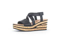 Gabor Damen Keilsandalen, Frauen Sandalen,Best Fitting,offene schuhe,strandschuhe,keilsandaletten,keilabsatz,wedge-heel,schwarz,40.5 EU / 7 UK von Gabor