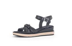 Gabor Damen Keilsandalen, Frauen Sandalen,Komfortable Mehrweite (H),bequem,flach,sommerschuhe,freizeitschuhe,schwarz,37.5 EU / 4.5 UK von Gabor