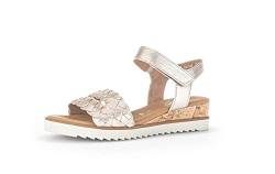 Gabor Damen Keilsandalen, Frauen Sandalen,Moderate Mehrweite (G),keilsandaletten,keilabsatz,wedge-heel,bequem,muschel(Kork/crem),38.5 EU / 5.5 UK von Gabor