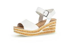 Gabor Damen Keilsandalen, Frauen Sandaletten,Best Fitting,keilsandaletten,keilabsatz,wedge-heel,women's,lady,ladies,weiss,37.5 EU / 4.5 UK von Gabor