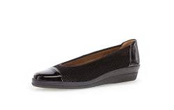 Gabor Damen Klassische Ballerinas, Frauen Flats,Moderate Mehrweite (G),Ausgehschuhe,Abendschuhe,Slip-ons,Ballerinen,schwarz,40.5 EU / 7 UK von Gabor