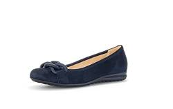 Gabor Damen Klassische Ballerinas, Frauen Flats,Moderate Mehrweite (G),Slip-ons,klassisch elegant,Ballerinen,Dark-Blue (Uni),39 EU / 6 UK von Gabor