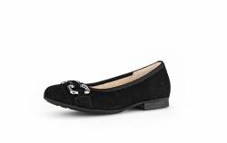 Gabor Damen Klassische Ballerinas, Frauen Flats,Wechselfußbett,Moderate Mehrweite (G),Ballerinen,Pumps,Halbschuhe,schwarz (CDF),41 EU / 7.5 UK von Gabor