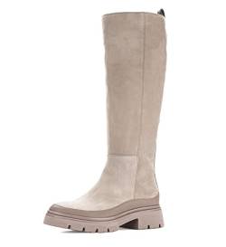 Gabor Damen Klassische Stiefel, Frauen Stiefel,Wechselfußbett,uebergangsschuhe,uebergangsstiefel,langstiefel,leinen/dark-nude,39 EU / 6 UK von Gabor