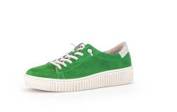 Gabor Damen Low-Top Sneaker, Frauen Halbschuhe,Wechselfußbett,Best Fitting,Freizeit,sportlich,straßenschuhe,Verde/leinen,37 EU / 4 UK von Gabor