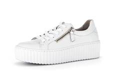 Gabor Damen Low-Top Sneaker, Frauen Halbschuhe,Wechselfußbett,Best Fitting,straßenschuhe,Strassenschuhe,Sportschuhe,Weiss (Ice),37.5 EU / 4.5 UK von Gabor