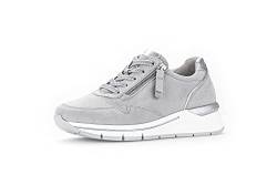 Gabor Damen Low-Top Sneaker, Frauen Halbschuhe,Wechselfußbett,Komfortable Mehrweite (H),Freizeitschuhe,Light Grey/Silber,38 EU / 5 UK von Gabor