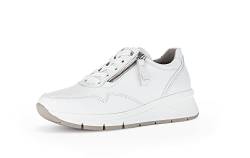 Gabor Damen Low-Top Sneaker, Frauen Halbschuhe,Wechselfußbett,Komfortable Mehrweite (H),Wedge Sneaker,Keilabsatz,Weiss,37.5 EU / 4.5 UK von Gabor