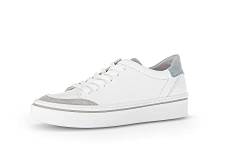 Gabor Damen Low-Top Sneaker, Frauen Halbschuhe,Wechselfußbett,Laufschuhe,straßenschuhe,Strassenschuhe,Weiss/Grey/Sky(Ice,39 EU / 6 UK von Gabor