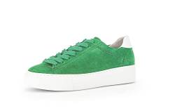 Gabor Damen Low-Top Sneaker, Frauen Halbschuhe,Wechselfußbett,Moderate Mehrweite (G),Sportschuhe,Turnschuhe,Verde/Weiss(S.Uni),38 EU / 5 UK von Gabor