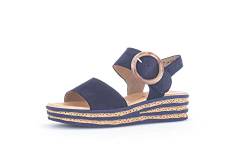 Gabor Damen Plateausandalen, Frauen Sandalen,Best Fitting,strandschuhe,plateausandaletten,dicke sohle,bequem,sommerschuhe,blue,42 EU / 8 UK von Gabor