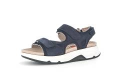 Gabor Damen Plateausandalen, Frauen Sandalen,Wechselfußbett,Moderate Mehrweite (G),dicke sohle,sommerschuhe,blue(schw/ofwhite),37.5 EU / 4.5 UK von Gabor