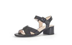 Gabor Damen Riemchensandalen, Frauen Sandalen,Moderate Mehrweite (G),offene schuhe,strandschuhe,sandaletten,absatz,schwarz (LDS),39 EU / 6 UK von Gabor